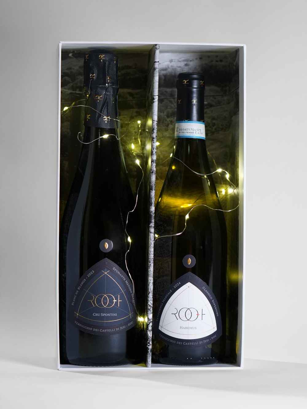 La scatola regalo ROOT aperta con Cru Spontini e Habemus